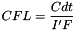 $ CFL = \dfrac{C dt }{\centip \centf} $
