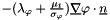 $ -(\lambda_\varphi+\frac{\mu_t}{\sigma_\varphi})\grad\varphi\cdot\vect{n} $