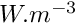 $W.m^{-3}$