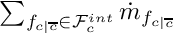 $ \sum_{\fij \in \Facei{\celli}} \dot{m}_\fij $