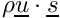 $ \rho\vect{u}\cdot\vect{s} $