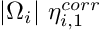 $|\Omega_i|\ \eta^{corr}_{i,1}\ $
