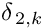 $ \,\delta_{\,2,k}$