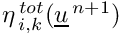 $ \eta^{\,tot}_{\,i,k}(\vect{u}^{\,n+1})$