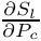 $ \frac{\partial S_l}{\partial P_c} $