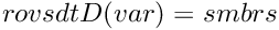 \[ rovsdt D(var) = smbrs \]