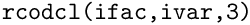 $ \texttt{rcodcl(ifac,ivar,3)}$