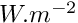$ W.m^{-2}$