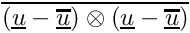 $\overline{\left(\vect{u}-\overline{\vect{u}}\right)\otimes\left(\vect{u} -\overline{\vect{u}}\right)}$