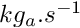 $ kg_a.s^{-1} $