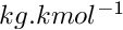 $kg.kmol^{-1}$