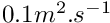$0.1 m^{2}.s^{-1}$