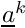 $ \vect{a}^k $
