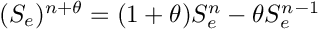 $(S_e)^{n+\theta}=(1+\theta)S_e^n-\theta S_e^{n-1}$