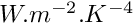 $W.m^{-2}.K^{-4}$