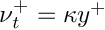 $ \nu_t^+=\kappa y^+ $