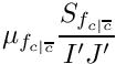 $ \mu_\fij \dfrac{S_\fij}{\ipf \jpf} $