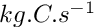 $ kg.C.s^{-1} $