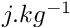 $ j . kg^{-1} $