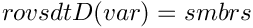 \[ rovsdt D(var) = smbrs \]