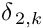 $ \,\delta_{\,2,k}$