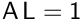 $\mathsf{A\,L =
1}$