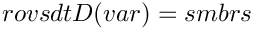 \[ rovsdt D(var) = smbrs \]