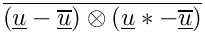 $\overline{\left(\vect{u}-\overline{\vect{u}}\right)\otimes\left(\vect{u}
*-\overline{\vect{u}}\right)}$