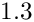 $1.3$