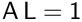 $\mathsf{A\,L =
1}$
