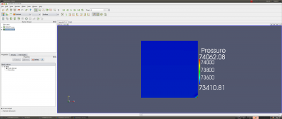 pressure field for case with modified scale